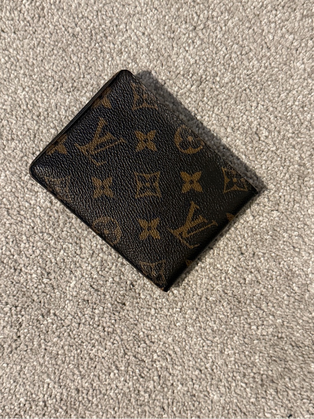 Louis Vuitton Monogram Canvas Money Clip Wallet Brown & Black